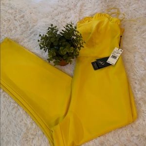 Adrianna Papell yellow jumpsuit